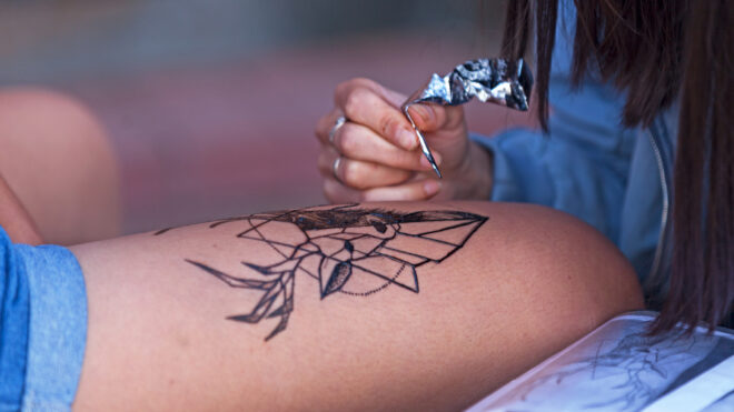 thigh tattoos