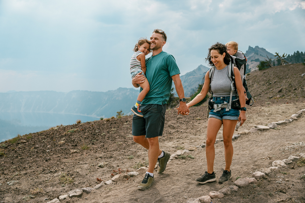 family hiking