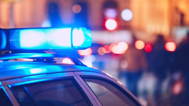 Police car siren lights