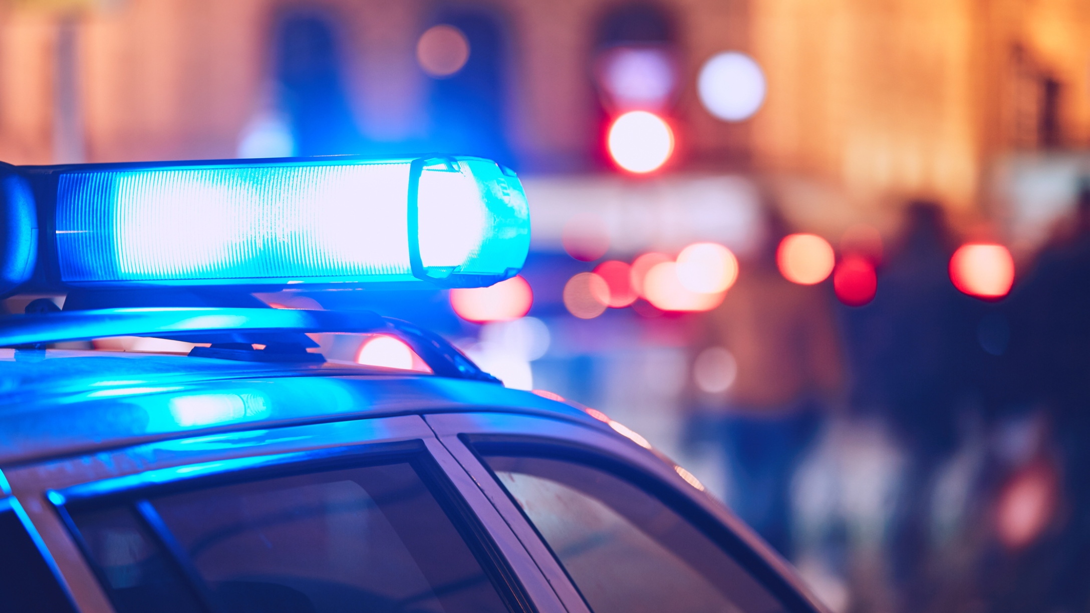 Police car siren lights