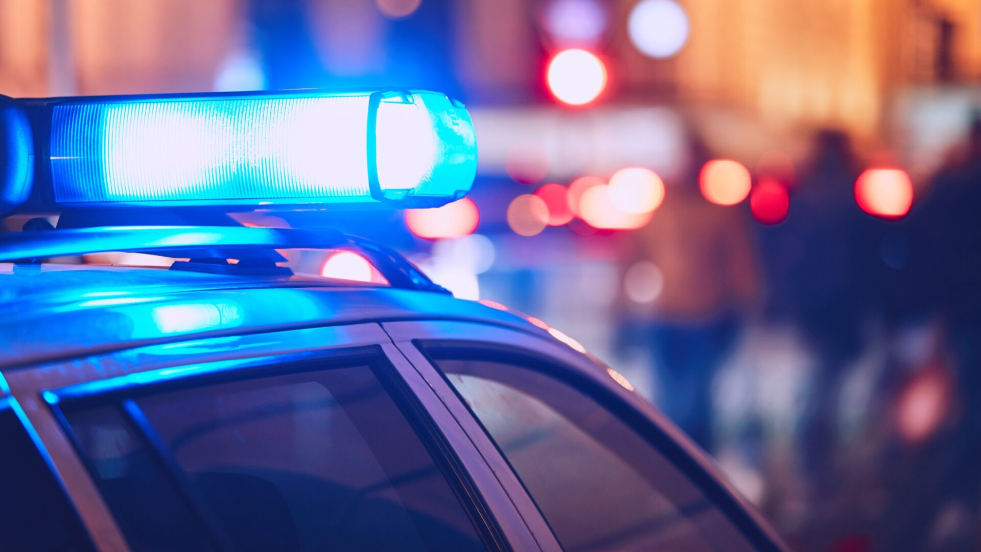 Police car with lights
