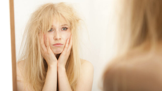 woman hair static