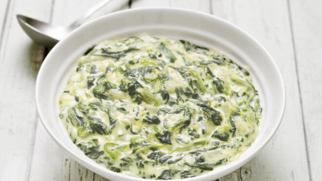 creamed spinach