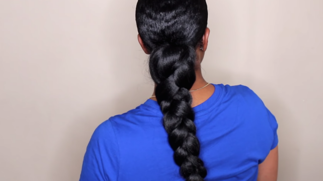 Simple Messy Ponytail Braid