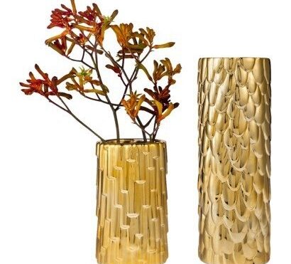 Nate Berkus Stoneware Vase - Gold (10