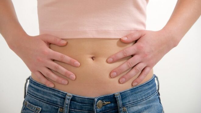 woman stomach pain