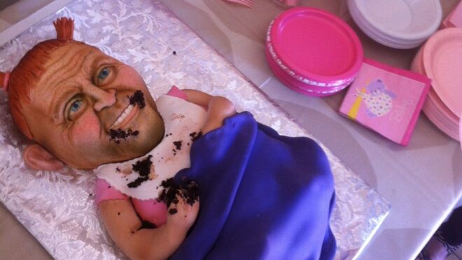 man baby shower cake