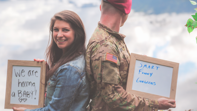 Military pregnancy announcement
