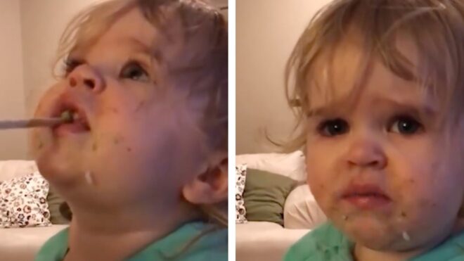 mom feeds toddler wasabi
