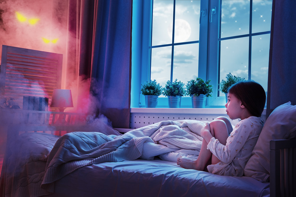 little girl in bed ghost