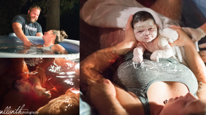Backyard water birth