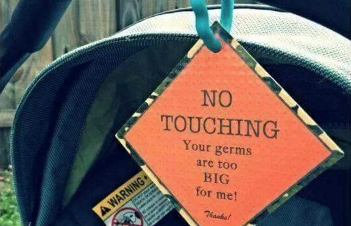 no touching newborn sign