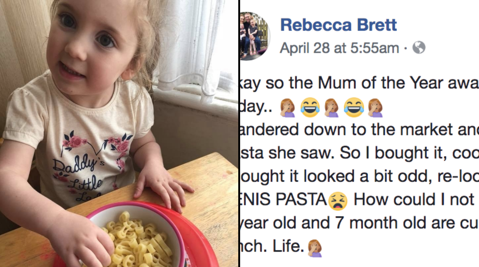 mom accidentally serves penis shaped pasta
