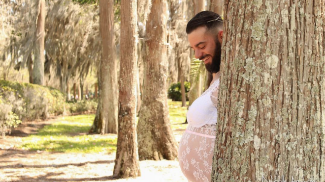pregnant dad photo