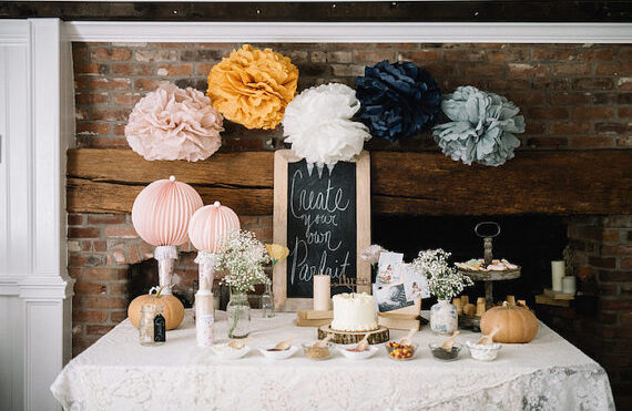 tissue paper pom pom decor