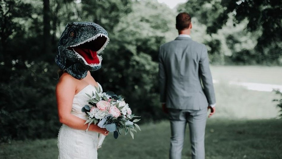 dinosaur first look prank