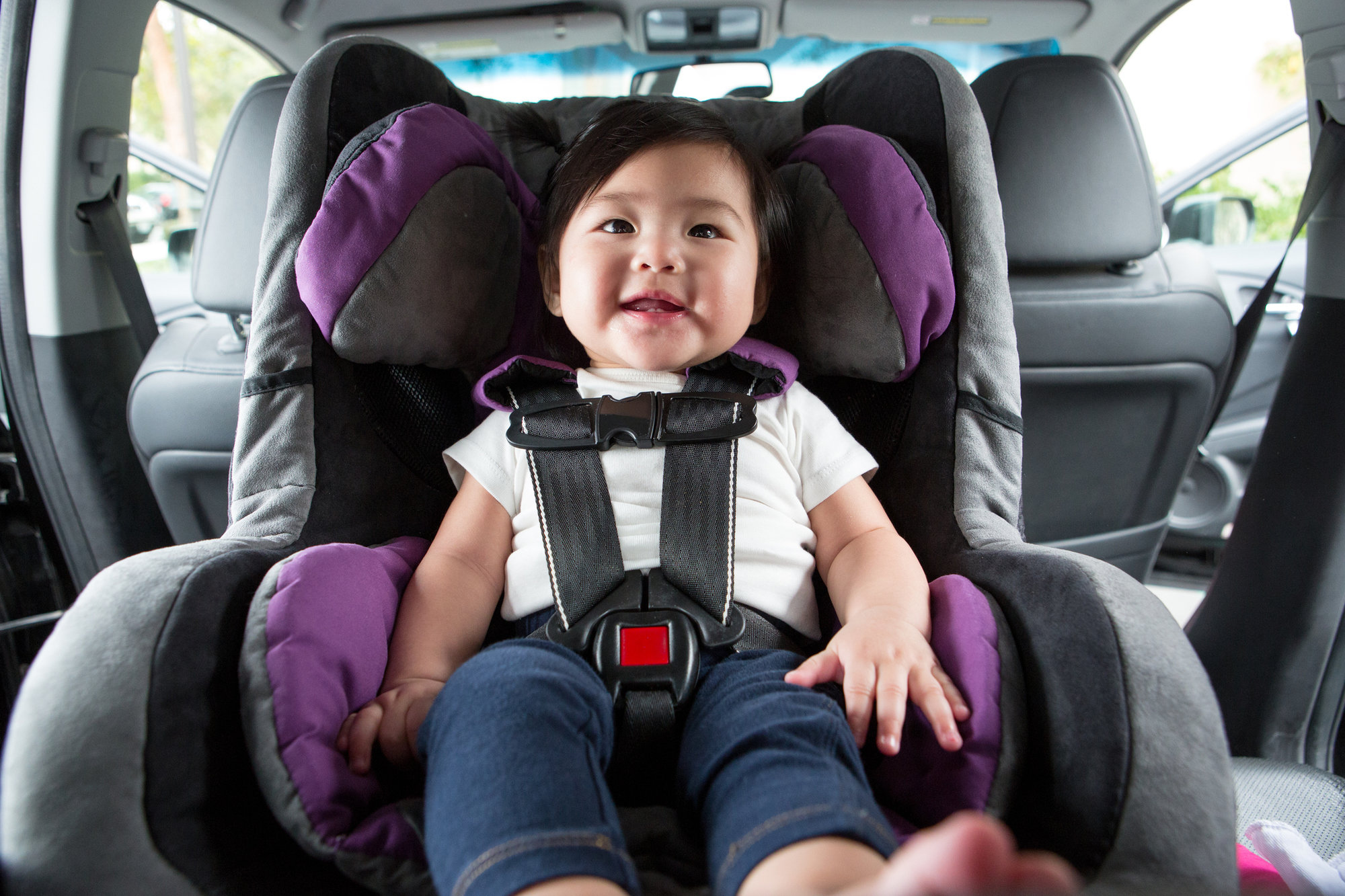toddler in rear facing car seat
