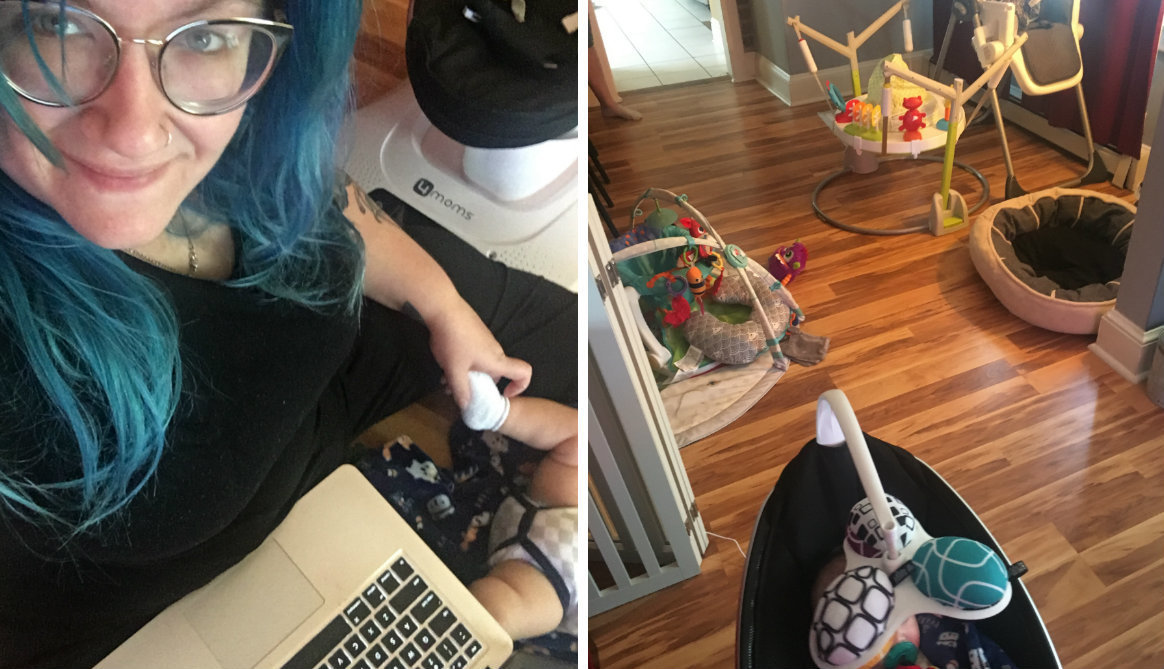 Lauren works from home