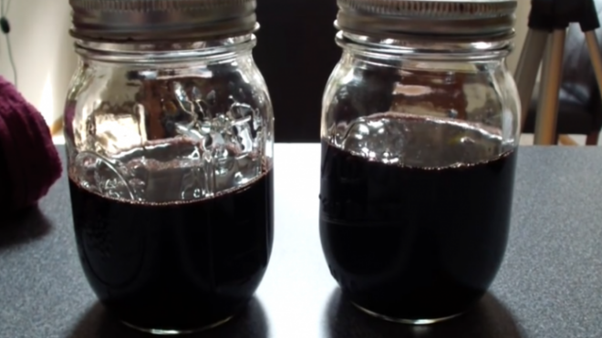 Homemade elderberry syrup