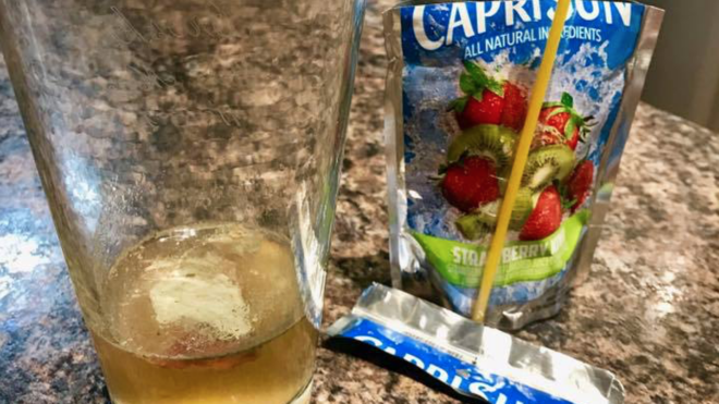 dad finds  mold capri sun