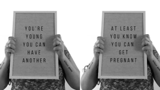 Horrible things to say to grieving parents