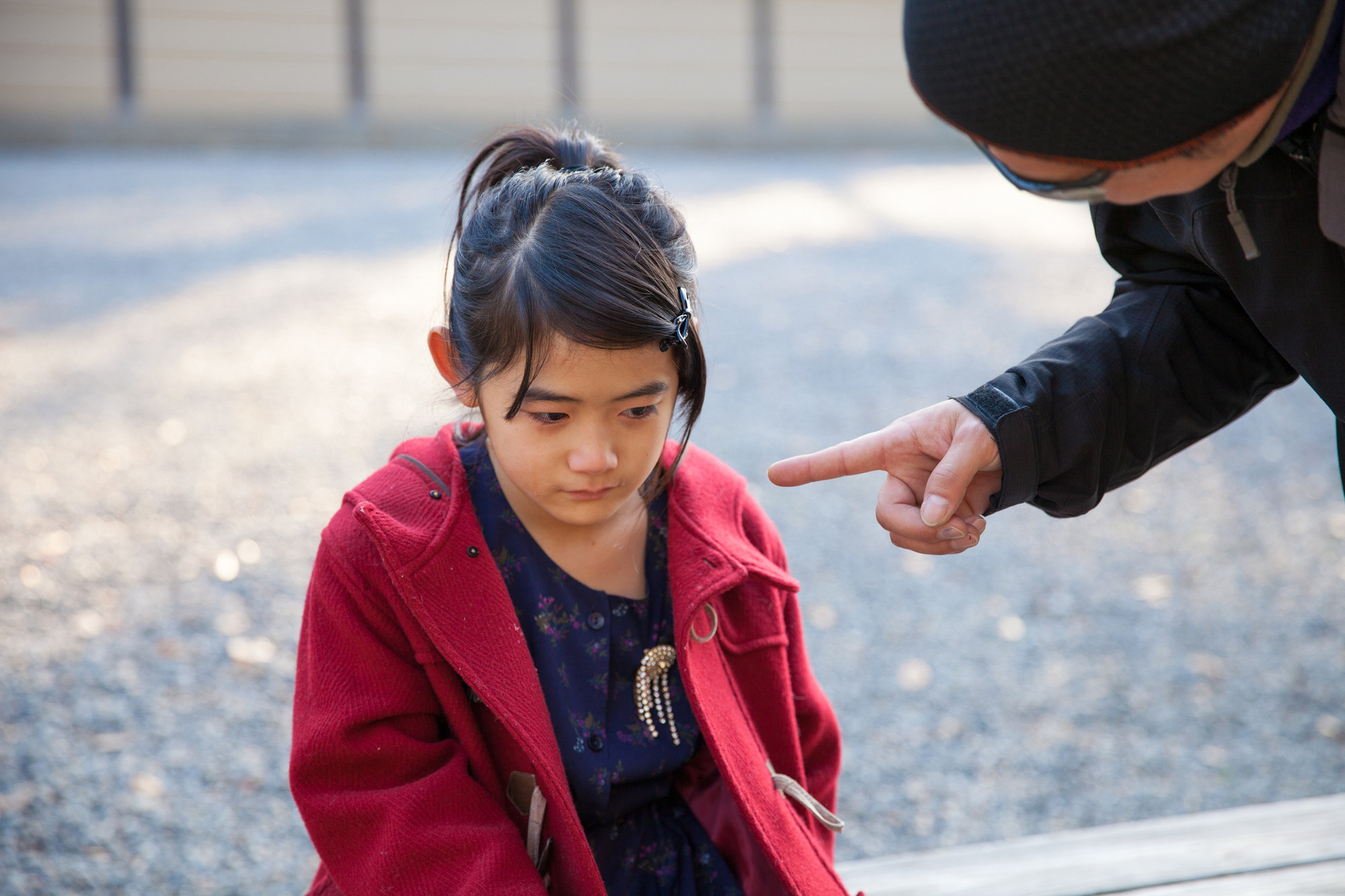 dad disciplining daughter