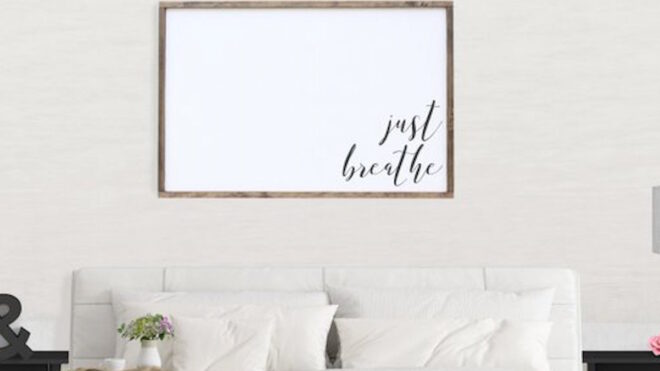 just breathe sign