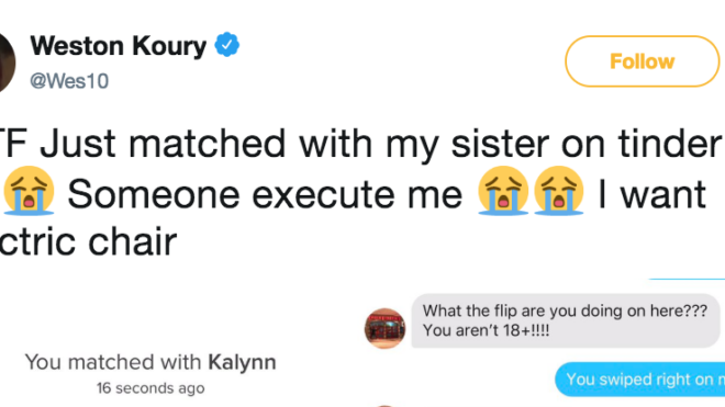 brother sister match on tinder