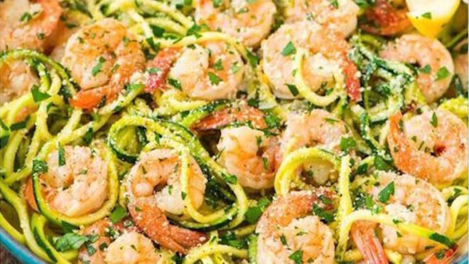 shrimp scampi with zucchini noodles