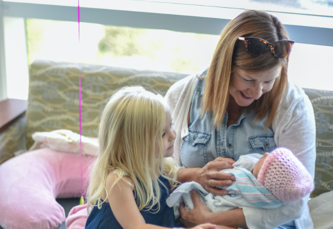 grandma meeting new baby