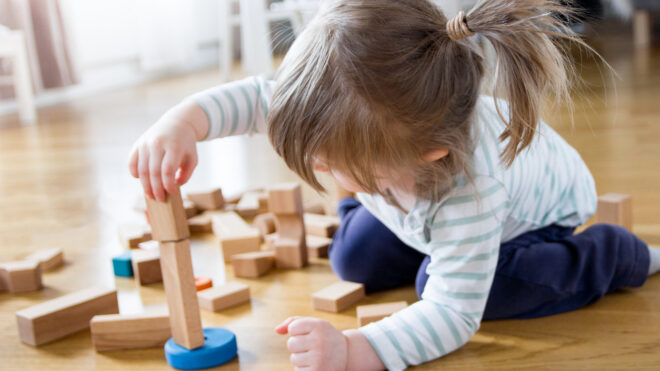 toddler playing