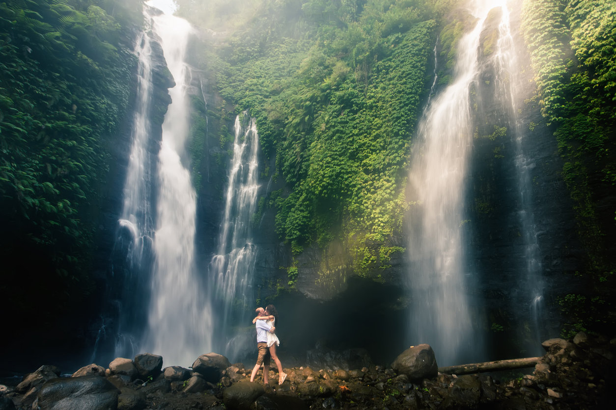couple waterfall proposal