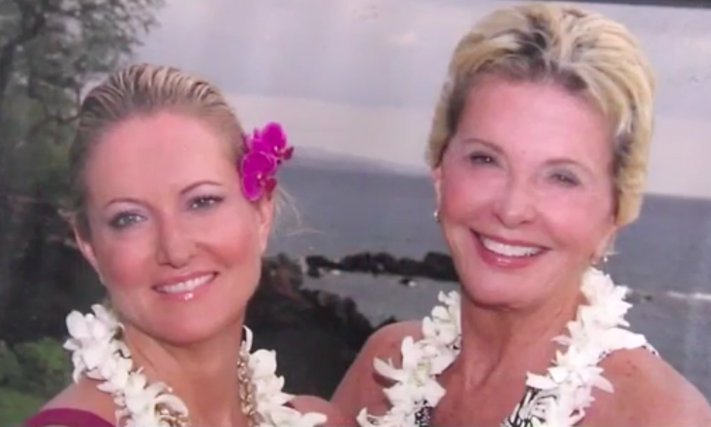 Photograph of Toni Anderson on vacation with her adult daughter Lane.