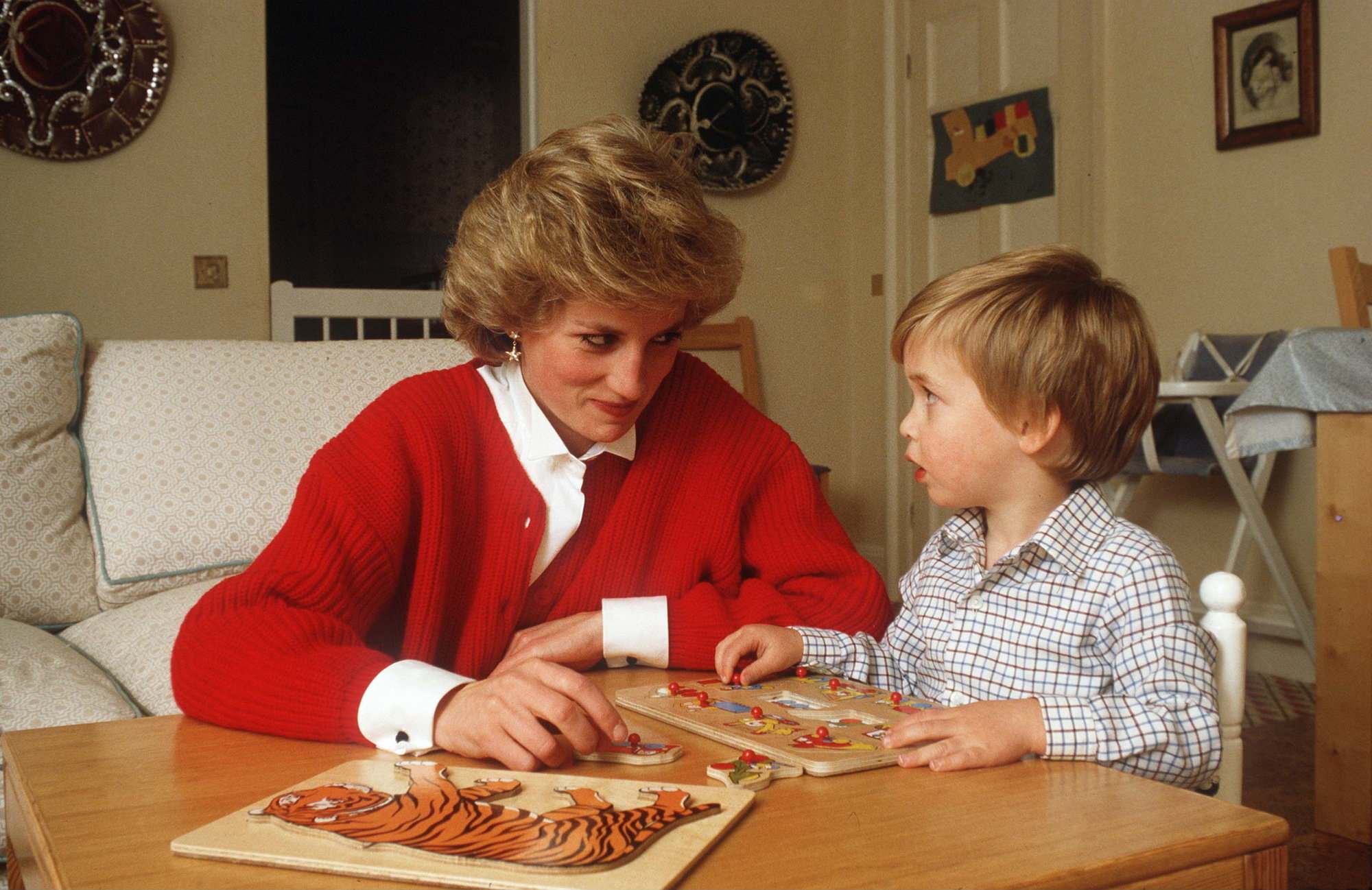 Princess Diana and young Prince William