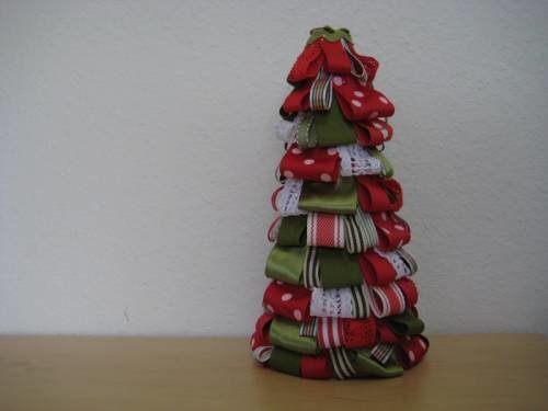 christmas tree ribbon craft