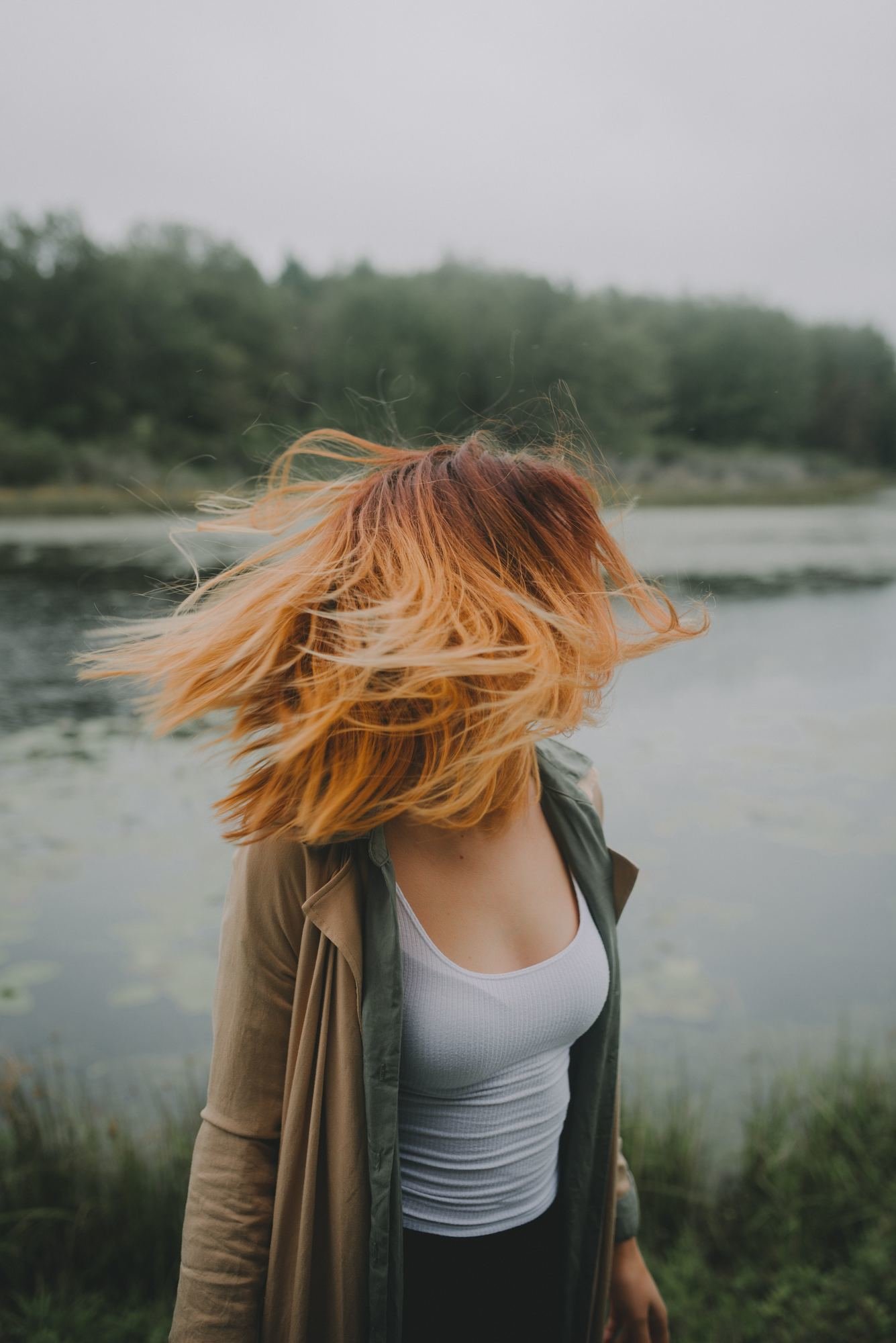 woman hair fall