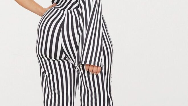 Pretty little thing striped jumpsuit