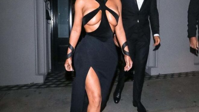 kim kardashian mugler dress