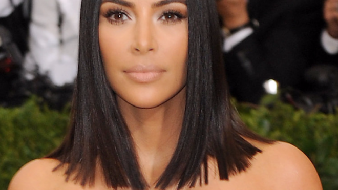 kim kardashian red carpet blunt cut bob
