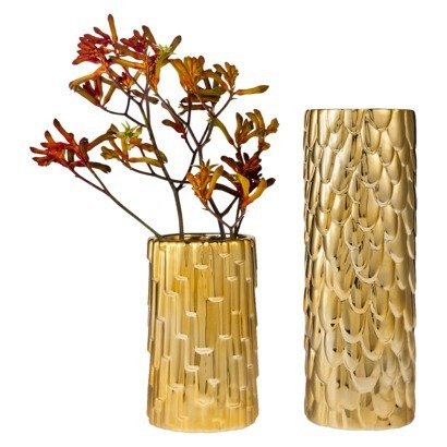 Nate Berkus Stoneware Vase - Gold (10