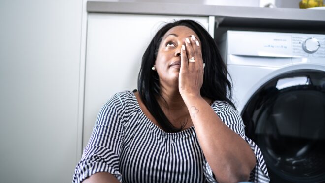 woman upset