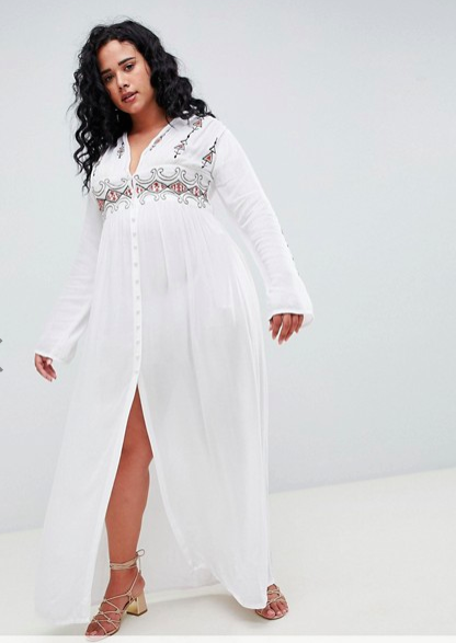 The best white plus size summer dresses under  75 - 45