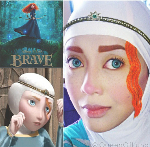 This makeup artist uses her hijab to turn into Disney princesses - 99