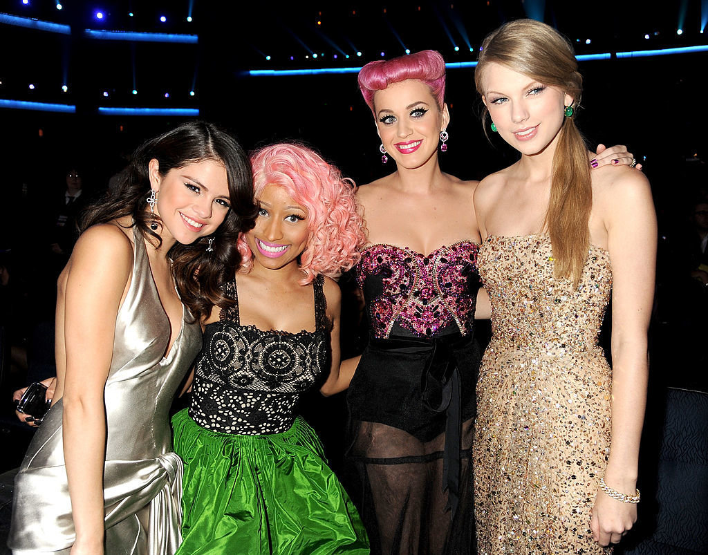 Selena Gomez, Nicki Minaj, Katy Perry, and Taylor Swift