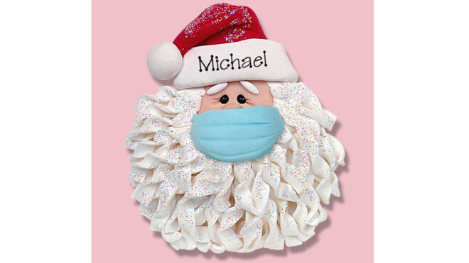 santa with noodle beard