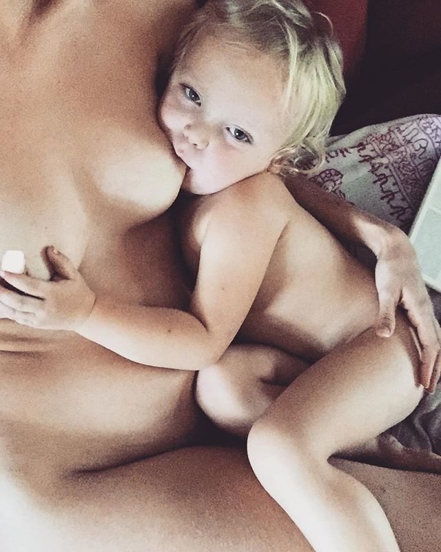 Mom breastfeeding baby