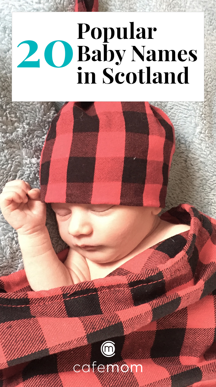 baby in plaid