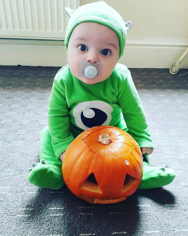 Baby in Halloween costume
