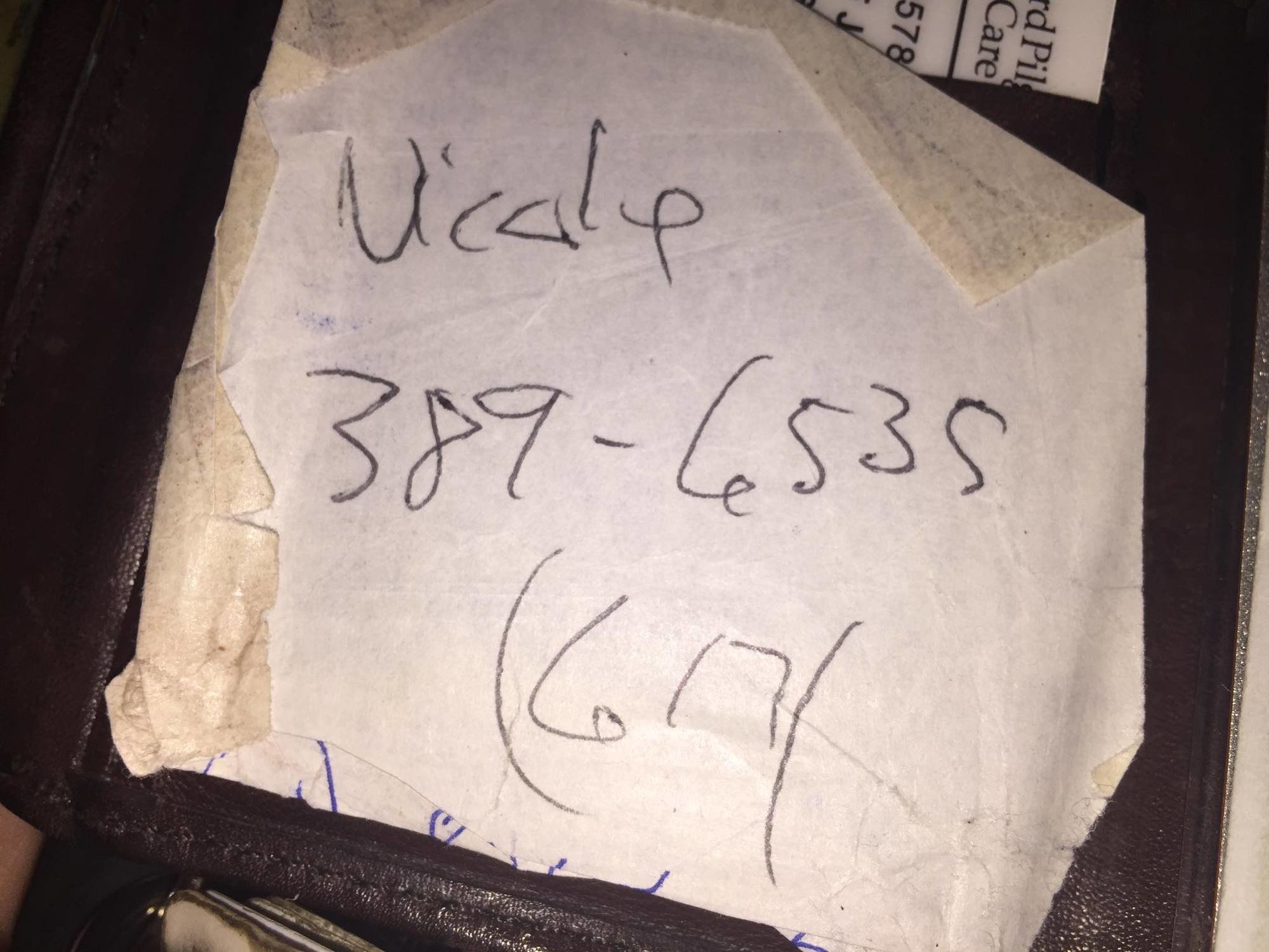 husbands wallet note from wife