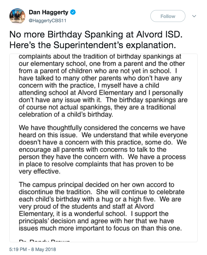 Principal birthday spanking